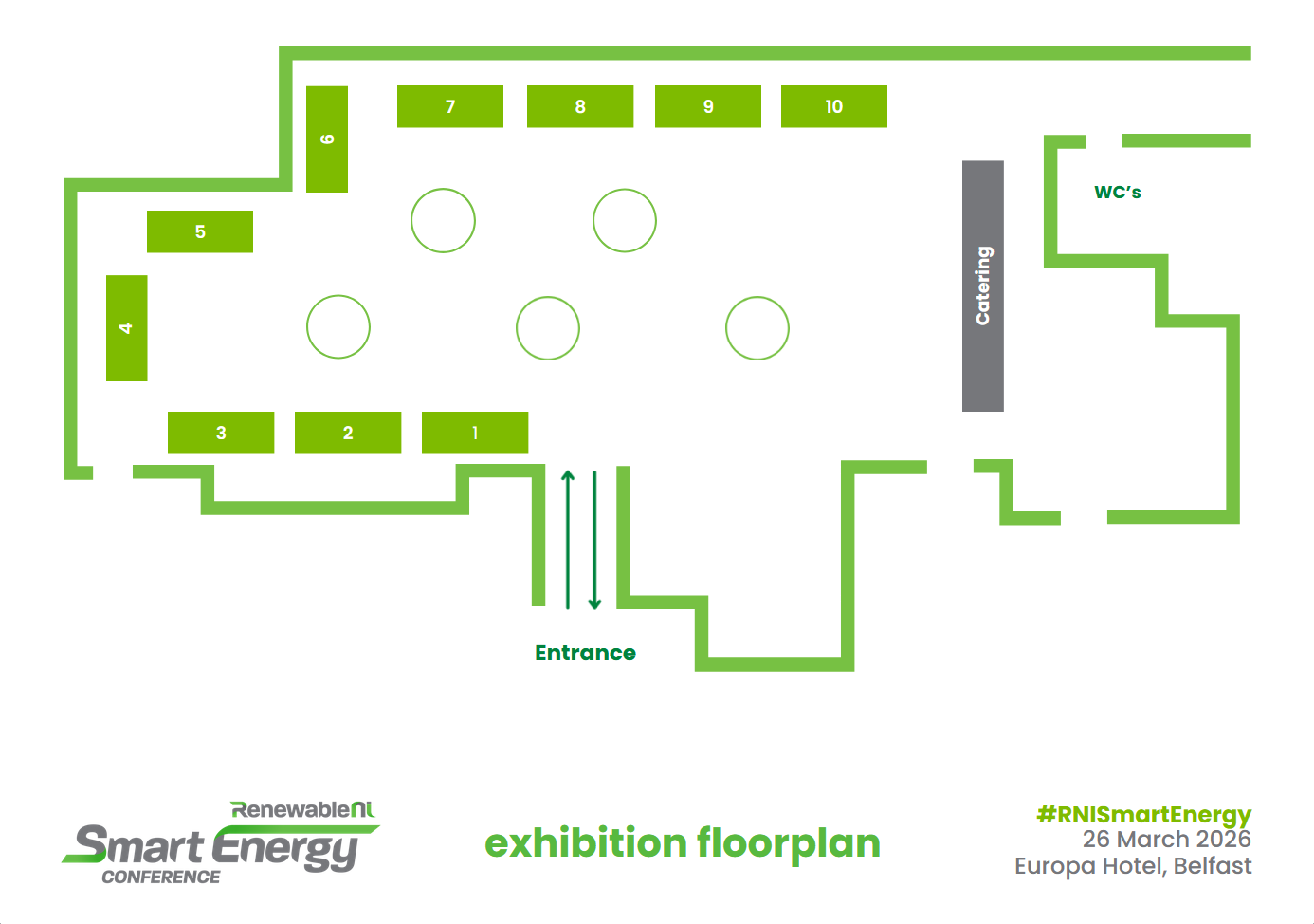 graphic of floorplan showing exhibitionb spaces