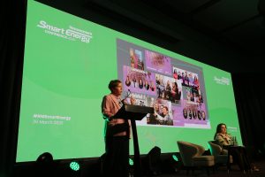 Sara Tinsley at Smart Energy talking about Women in Renewables